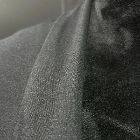 August Silk Cardigan,open front,collar,ruched sleeves,long,sheer rayon back - Picture 7 of 11